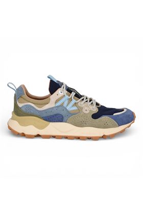 Sneaker donna Flower Mountain in camoscio e tessuto multicolore. FLOWER MOUNTAIN | YAMANO3M-3C11